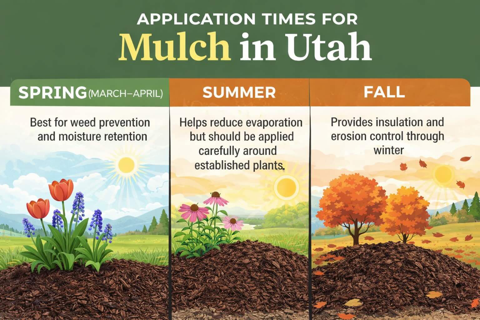 When to Apply Mulch in Utah | Spring Mulch Timing & Tips